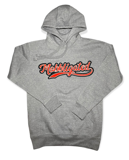 Grey & Orange Mobbligated Hoodie