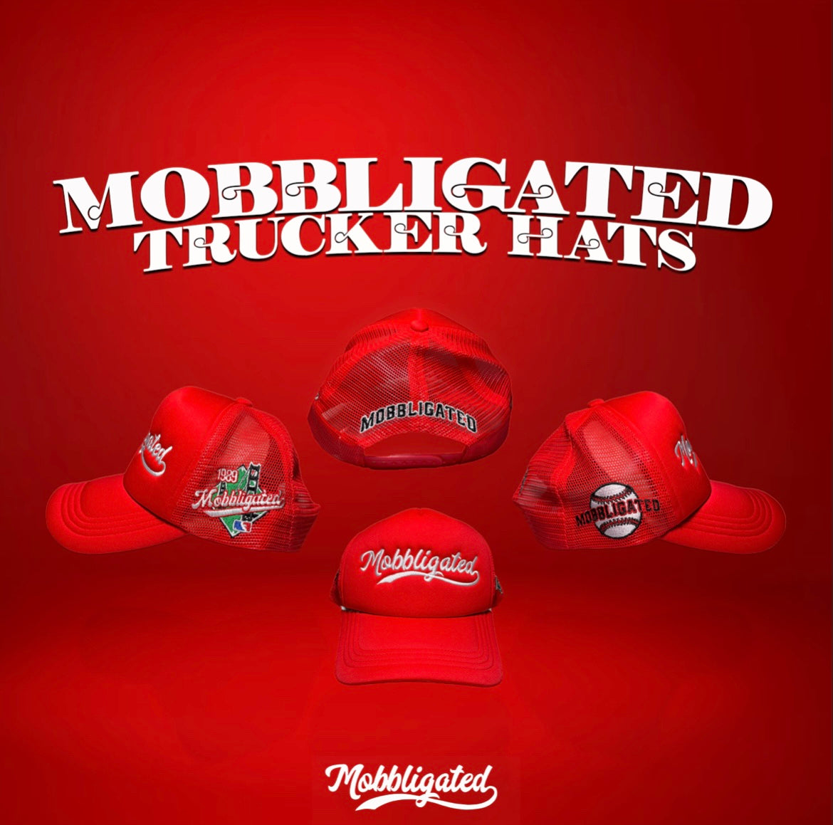 Red Mobbligated Trucker Hats