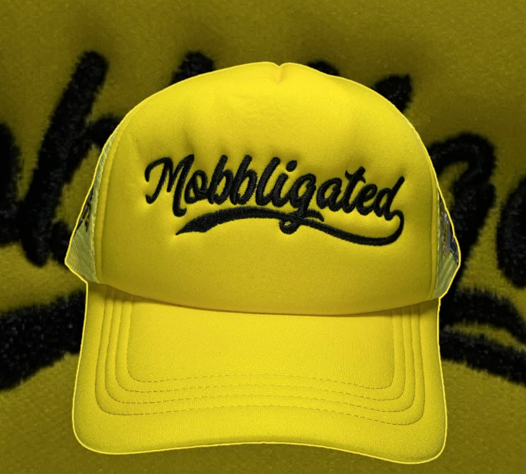 Yellow Mobbligated Trucker Hats