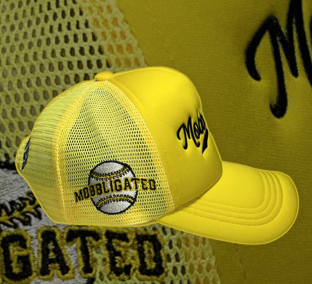 Yellow Mobbligated Trucker Hats