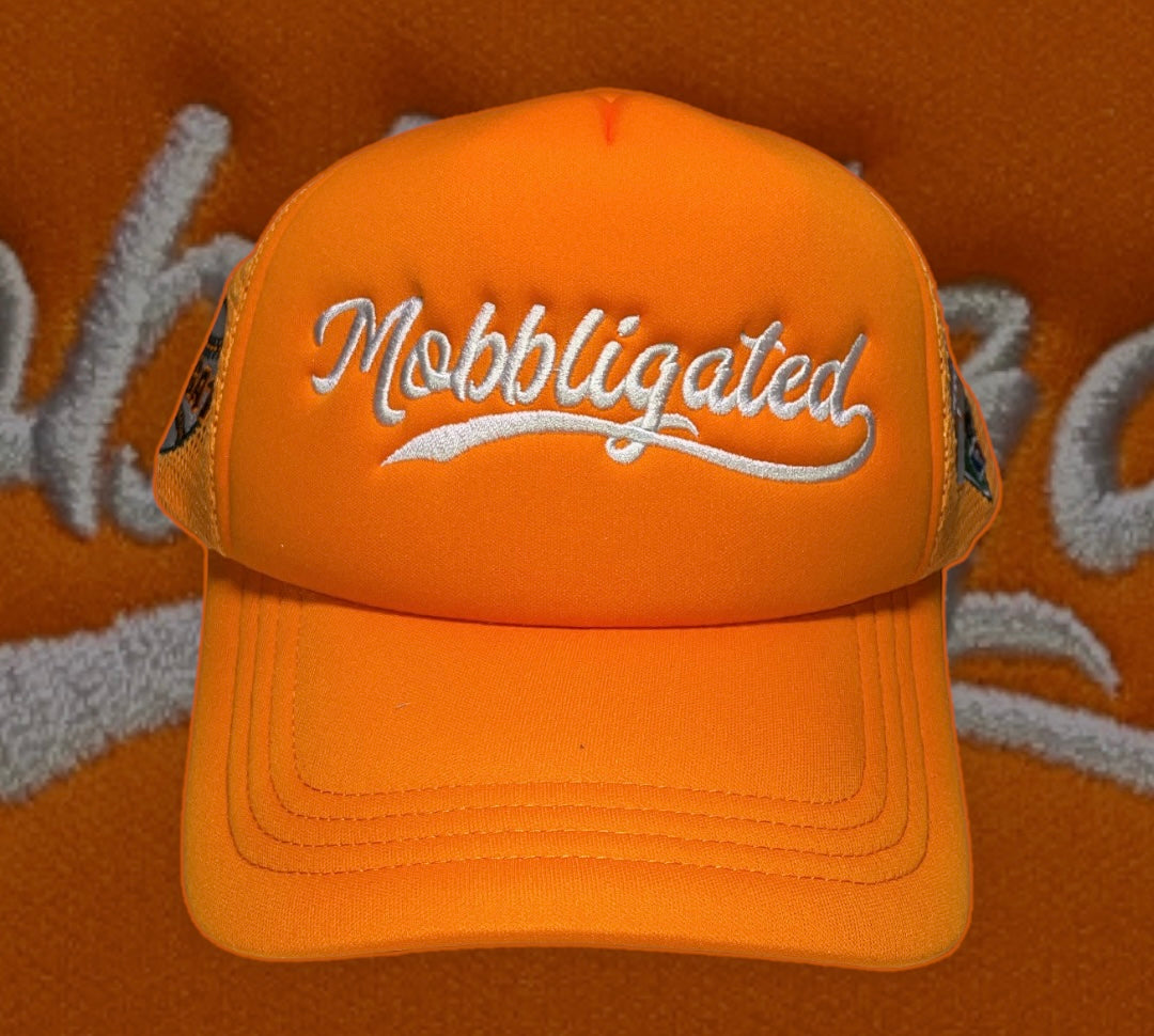 Orange Mobbligated Trucker Hats