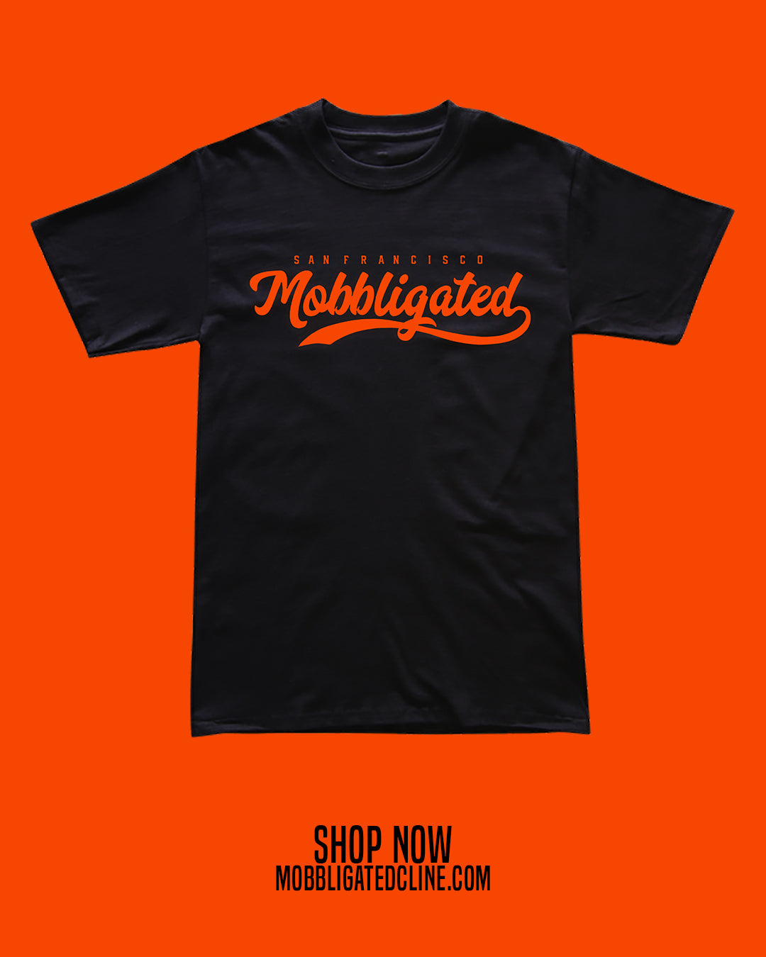 Black & Orange Mobbligated T-shirt