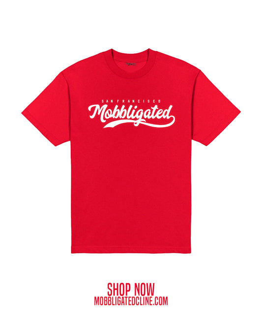 White & Red Mobbligated T-shirt